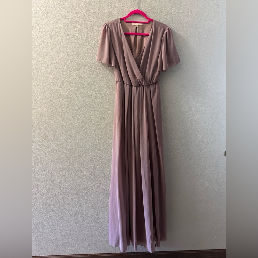 Elegant Mauve Maxi Dress